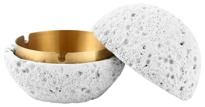 Image de Cendrier en béton élégant avec insert en acier inoxydable, idéal pour une utilisation extérieure