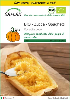 Immagine prodotto di SAFLAX Insieme di coltivazione -- Zucca - Spaghetti - 5 semi - Cucurbita