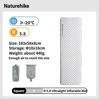 Immagine prodotto di Materasso ad aria, ultraleggero, portatile, R5.8Square-S