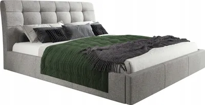 Produktbild von Polsterbett ALDO 120x200 mit Holzlattenrost - Bequemes Bett - Grau