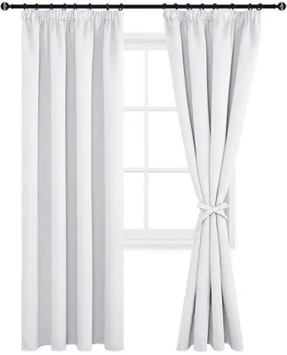 Immagine prodotto di Tende a rullo oscuranti - 2 pezzi - Grigio e bianco - 140x245 cm