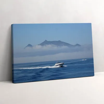 Produktbild von Ein Segelboot auf dem Ozean – Leinwandbild Wandbild – 30x20 cm – Leinwandbilder – Wandbilder – Schlafzimmer – Flur