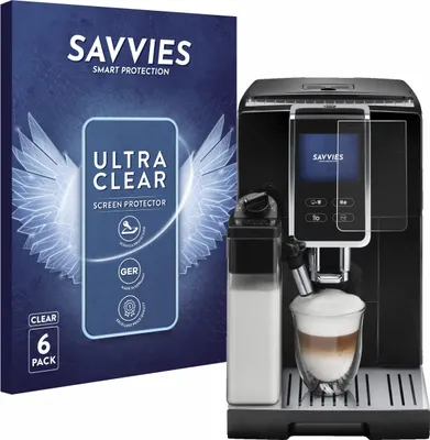 Produktbild von 6x Für DeLonghi Dinamica Plus ECAM370.70.B Schutzfolie Savvies Displayschutz Display Schutz Folie Klar Transparent