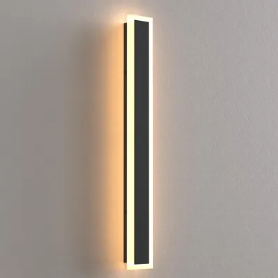 Produktbild von LED Außenwandleuchte, IP65, 12W, Schwarz, 60 cm, Innenbereich