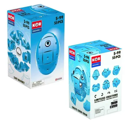 Produktbild von Geomag KOR 2.0 Pantone 299 Blue 55 pcs, Neodym-Magnet-Spielzeug, 5 Jahr(e), Blau