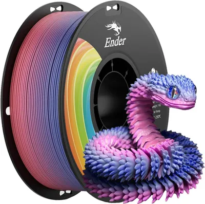 Productafbeelding van Regenboog PLA-filament 1,75 mm - 1 kg spoel - PLA+ High Speed kleurverloop - 3D-printfilament - ± 0,02 mm maatvastheid - Geoptimaliseerd voor K1