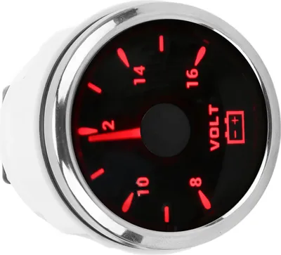 Zdjęcie produktu dla 52mm Miernik napięcia morskiego 8?16V Wskaźnik 7 kolorów Podświetlenie IP67 Wodoodporny woltomierz do łodzi RV Samochód 9?32VCzarny