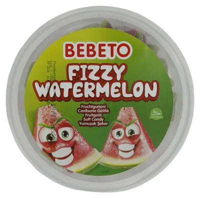 Produktbild von Fruchtgummi Bebeto Fizzy Watermelon | Süßwaren | mit Wassermelonen-Geschmack | 300 g