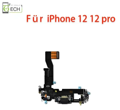 Produktbild von Ladebuchse für iPhone 12 / 12 Pro Anschluss Connector Flex USB Schwarz