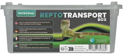 Productafbeelding van Repto Transparante transportbox voor reptielen, amfibieën en insecten | 19 tot 37 cm 26 x 18 x 12CM