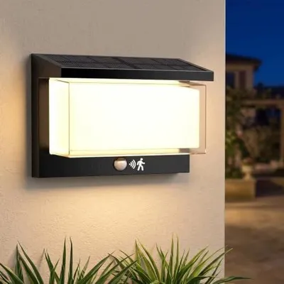 Zdjęcie produktu dla Lampa solarna zewnętrzna czujnik ruchu pir wodoszczelna IP65 taras