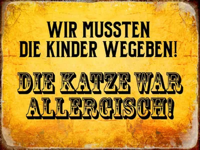 Produktbild von vianmo Holzschild 30x40 cm Kinder weggeben Katze allergisch