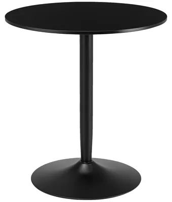 Image de Table à manger, forme ronde, peu encombrante, noire