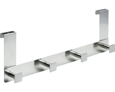 Produktbild von Hettich Türgarderobe 4 Haken 40,0 x 13,5 x 6,0 cm Edelstahl eckig