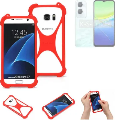 Produktbild von K-S-Trade Handy-Hülle kompatibel mit Vivo Y36c Schutz-Hülle Bumper Silikon Schutz Hülle Cover Case Silikoncase Silikonbumper TPU Softcase