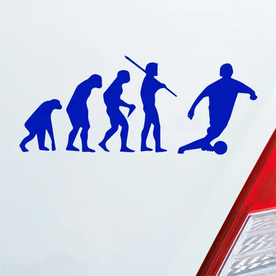 Produktbild von Auto Aufkleber Evolution Soccer Fussball Sport Fußball 15x6 cm Dunkelblau Sticker Heckscheibenaufkleber