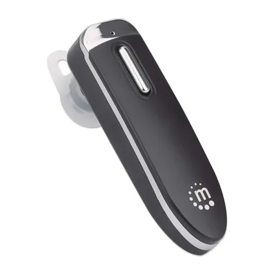 Produktbild von Manhattan Bluetooth-Headset, Bluetooth 4.0 + EDR, In-Ear Design, omnidirektionales Mikrofon, integrierte Bedienelemente, schwarz, Kabellos, Anrufe/Musik, 12 g, Kopfhörer, Schwarz