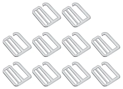 10 G-Haken Riemenschnallen, 38 mm, Metall, Silber