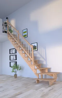 Produktbild von Holztreppe Lindos (Eiche) in 1/4 gewendelter Ausführung links-80 cm-Holz-Edelstahl Geländer-ohne Setzstufen