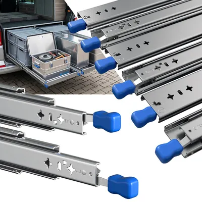 Produktbild von Eikuavons 8x Schwerlastauszug Schubladenschienen 500 mm mit Verriegelung Vollauszug 53 mm breit