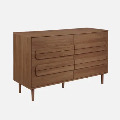 Produktbild von sweeek - Vintage-Kommode im Holzlook mit 6 Schubladen - Nussbaumfarben