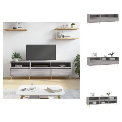 Image de vidaXL Armoire TV Gris Sonoma 150x30x44,5 cm Bois composite - Meuble TV