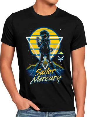 Produktbild von BaumwolleCloud Sailor Mercury Herren T-Shirt anime manga cosplay crystal