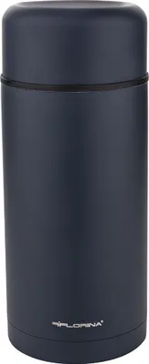 Produktbild von FLORINA Thermobecher 1,2 l | Touristische Thermosflasche HEWER mit Löffel | Doppelverschluss | Reisebecher mit Auslaufsicherem Deckel | Edelstahllöffel | Rutschfeste Textur | Thermos hält 8 Stunden