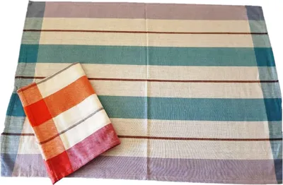 Produktbild von Küchentücher, Geschirrtücher Haushaltstücher 10er Set 5 rot+5 blau gestreift