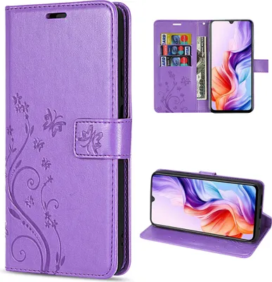 Produktbild von Hülle für ZTE Blade V70 Max Handy Tasche Handyhülle Hülle Schutzhülle Klapphülle in Lila