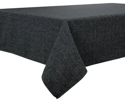 Produktbild von Tischdecke Schwarzgrau 140 x 240 cm Leinenoptik Wasserabweisend Knitterfrei