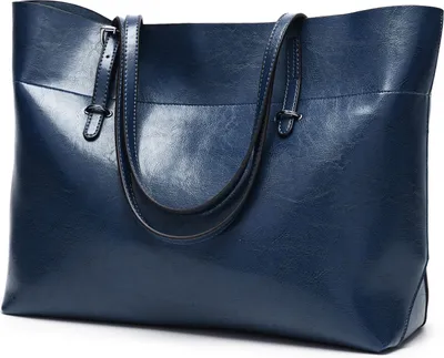 Produktbild von STILVORA Handtaschen Damen,Reisetasche Tagesrucksack aus Lederstoff,Umhängetasche,Dunkelblau