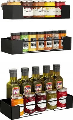 Zdjęcie produktu dla Organizer na przyprawy 3-pak | Stojak magnetyczny na lodówkę | Pojemnik