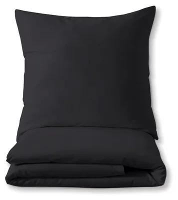 Produktbild von Microfaser Bettset 100% Baumwolle 135x200 155x220 200x200 200x220, Größe:135 x 200 cm, Farbe :Schwarz