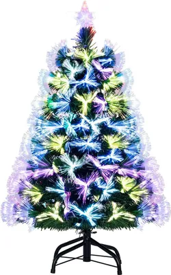 Produktbild von 95 cm hoher Glasfaser-Weihnachtsbaum, 93 Astspitzen, Grün