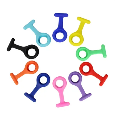 Produktbild von com-four® 10x Hülle aus Silikon für Schwesternuhr - Nurse Clock - moderne Farben - Halterung für Krankenschwesteruhr für Kittel - Uhrengehäuse für Ärzte [Auswahl variiert]