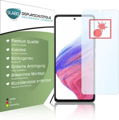 Produktbild von 2x Slabo Panzerschutzfolie für Samsung Galaxy A33 5G KLAR "Shockproof" (verkleinerte Folien) Displayfolie Schutzfolie Folie