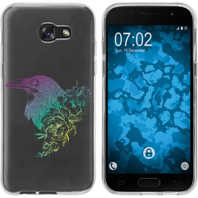 Produktbild von PhoneNatic Case kompatibel mit Samsung Galaxy A7 (2017) Silikon-Hülle Floral Rabe M4-4