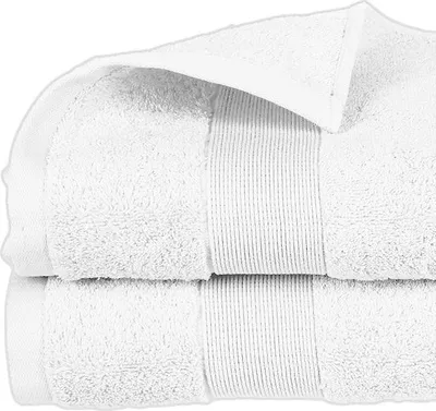Image de Serviette En éponge 450gr - Blanc - 30x50cm