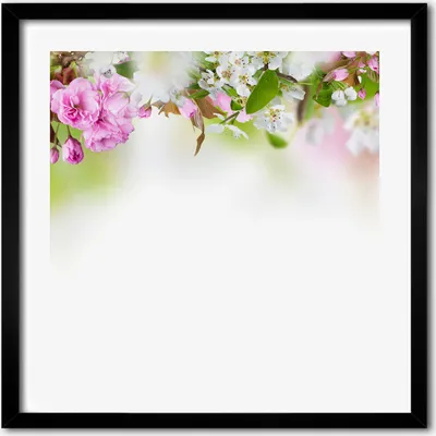Produktbild von Bild - 50 cm x 50 cm - MDF - Rahmen, Wandkunst - Frühlingsblumen