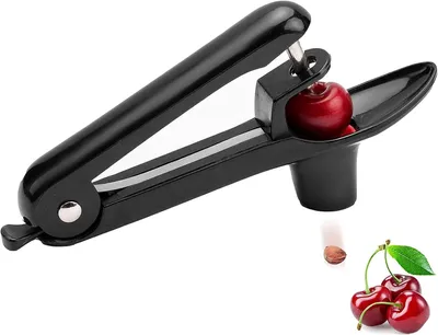 Produktbild von Kirschentkerner aus Edelstahl für Obst und Kirschen (Schwarz)