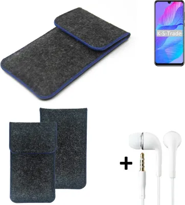 Produktbild von K-S-Trade Handy Schutz Hülle kompatibel mit Huawei P Smart S Schutzhülle Handyhülle Filztasche Pouch Tasche Case Sleeve Filzhülle dunkelgrau,