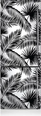 Produktbild von Kühlschrankfolie Aufkleber Kühlschrankmagnete Dekoration Kühlschrankfolie 60x190 cm - Exotische Blätter
