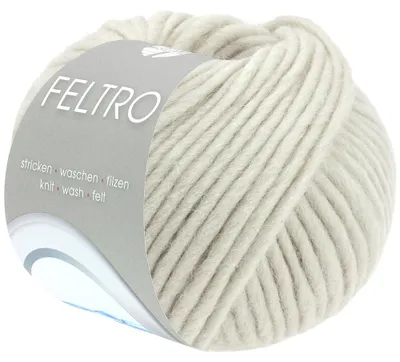 Produktbild von Lana Grossa FELTRO UNI 50 g modernes Filzgarn 50 m Farbe 134 - Silbergrau