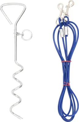 Image de Câble d'attache pour chien avec piquet de sol 3 m
