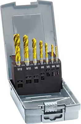 Produktbild von Maschinengewindebohrer- Set DIN371/376 HSSE Form C M3-M12 + Kernlochbohrer GÜHRING