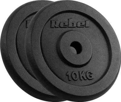 Immagine prodotto di Set di pesi in ghisa 2x10kg 20kg foro 31mm disco REBEL