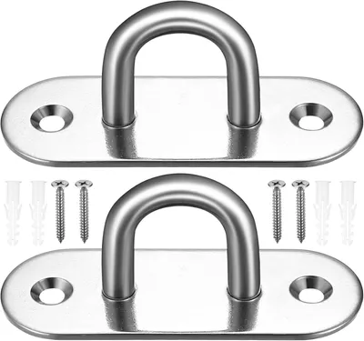 Produktbild von Edelstahl-Deckenhaken – Set mit 2 Stück – Schaukelhaken bis 250 kg – Hängemattenhalterung – Sandsackhalterung – Hängestuhl