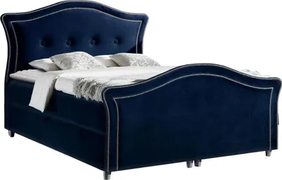 Produktbild von MIRJAN24 Boxspringbett Bedran Lux, Doppelbett mit zwei Bettkästen für die Bettwäsche, Stilvoll Ehebett (Farbe: Magic Velvet 2216, Größe: 200 x 200 cm)
