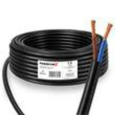Produktbild von PremiumX Schlauchleitung H05VV-F 2x0,75 mm² 30 Meter flexible Anschlussleitung PVC